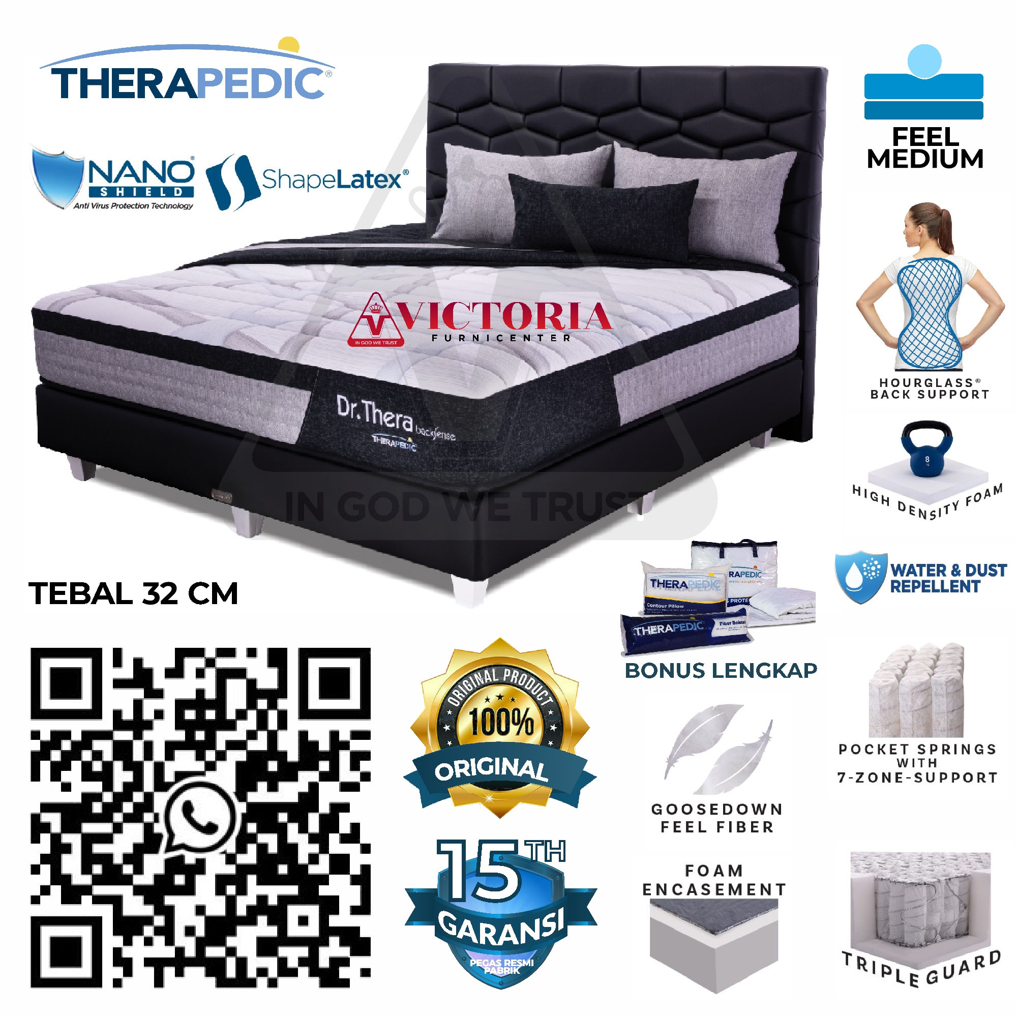 Therapedic Dr Thera - Kasur Saja - 160 x 200 / 160x200