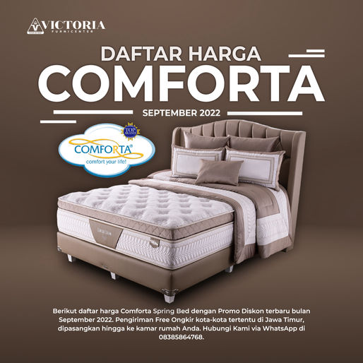 Daftar Harga Kasur Comforta September 2022 | Kasur Springbed Surabaya Sidoarjo Malang Spring Bed