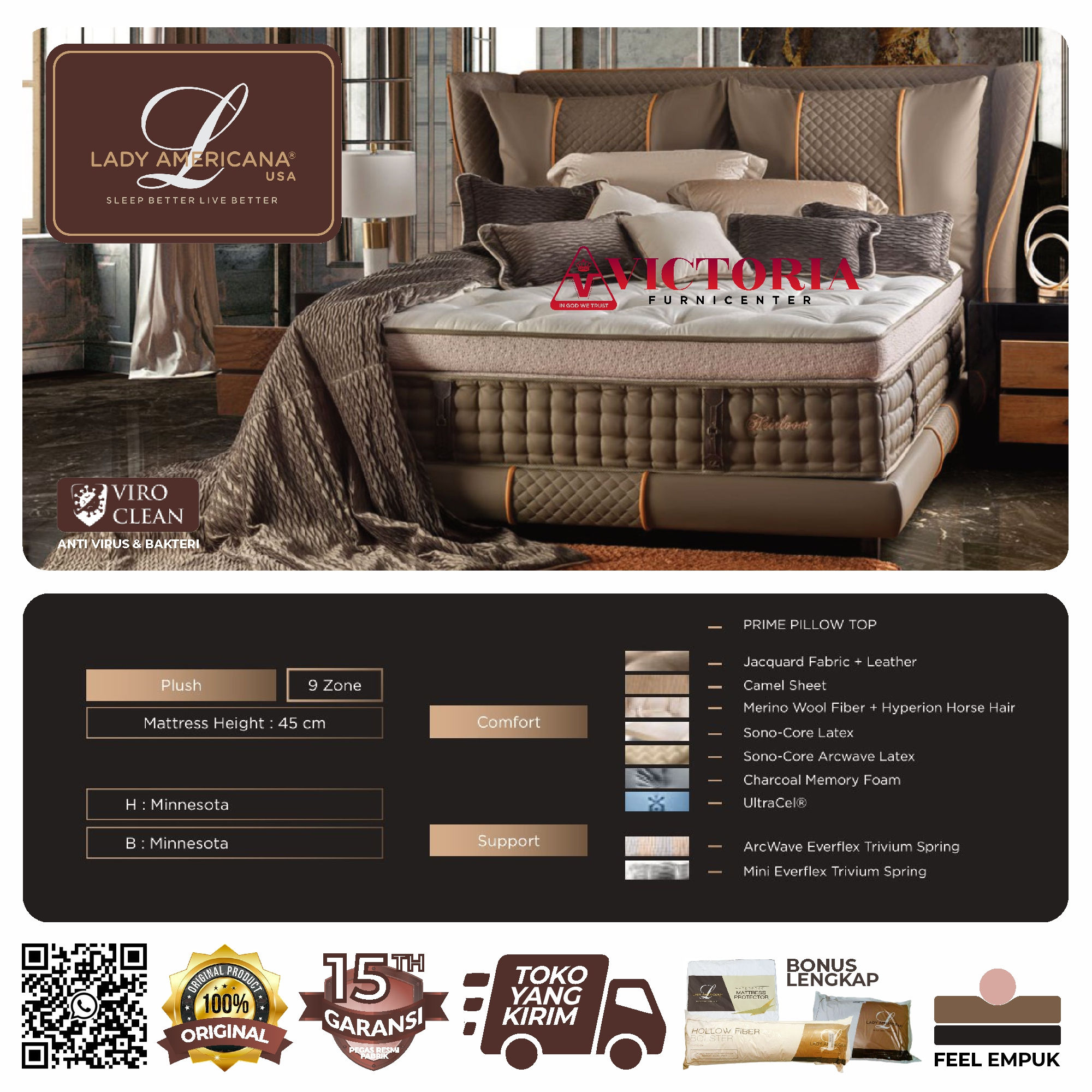 Lady Americana Heirloom - Set - 120 x 200 / 120x200