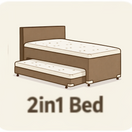 tempat tidur 2in1 dengan kasur tarik bawah praktis toko kasur Surabaya Sidoarjo Malang Mojokerto Gresik Jombang Pasuruan Lamongan