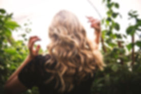 Blonde Wavy Hair in Sunlight