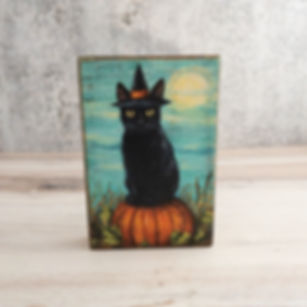 Block Sign - Cat Witch