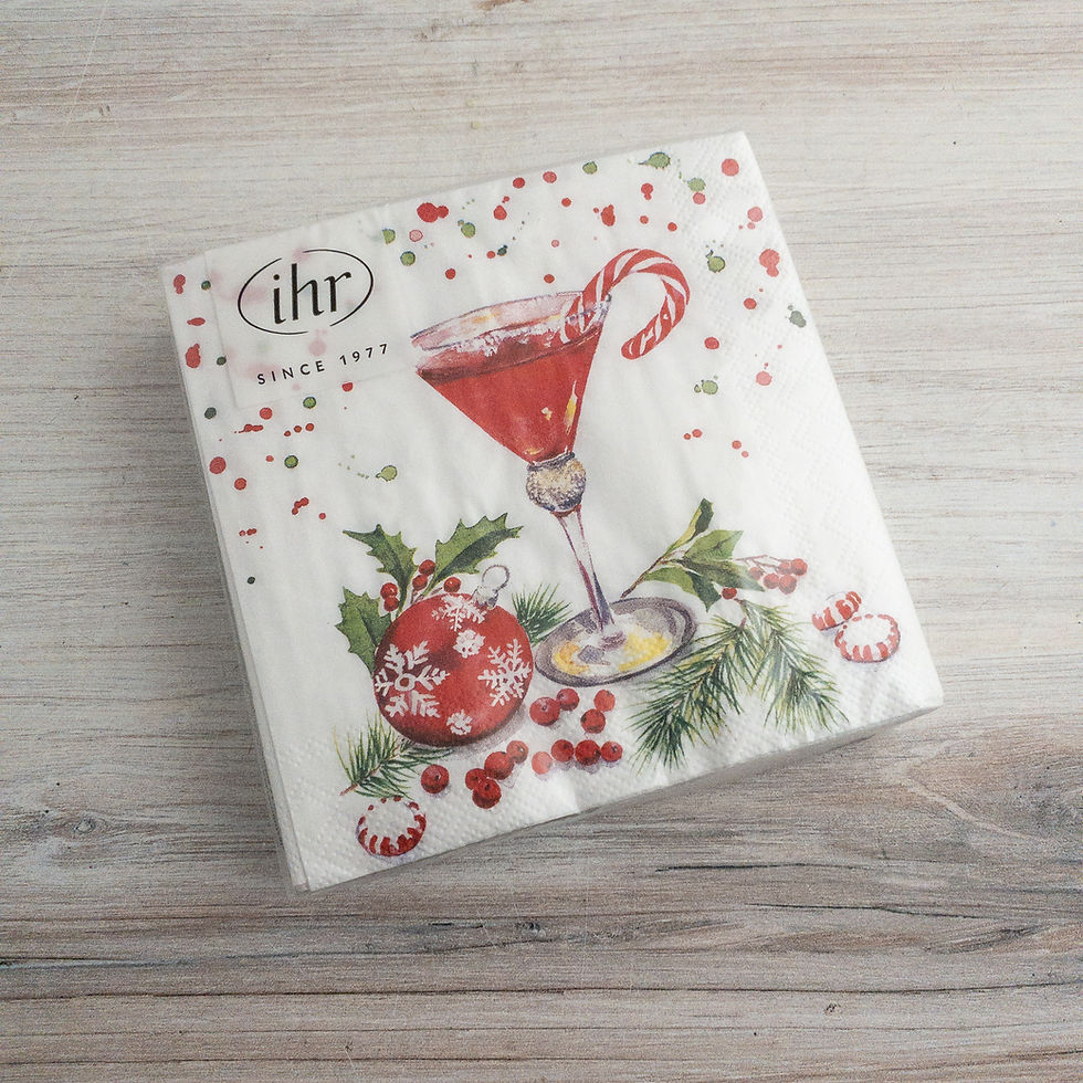 Christmas Martini Cocktail Napkins