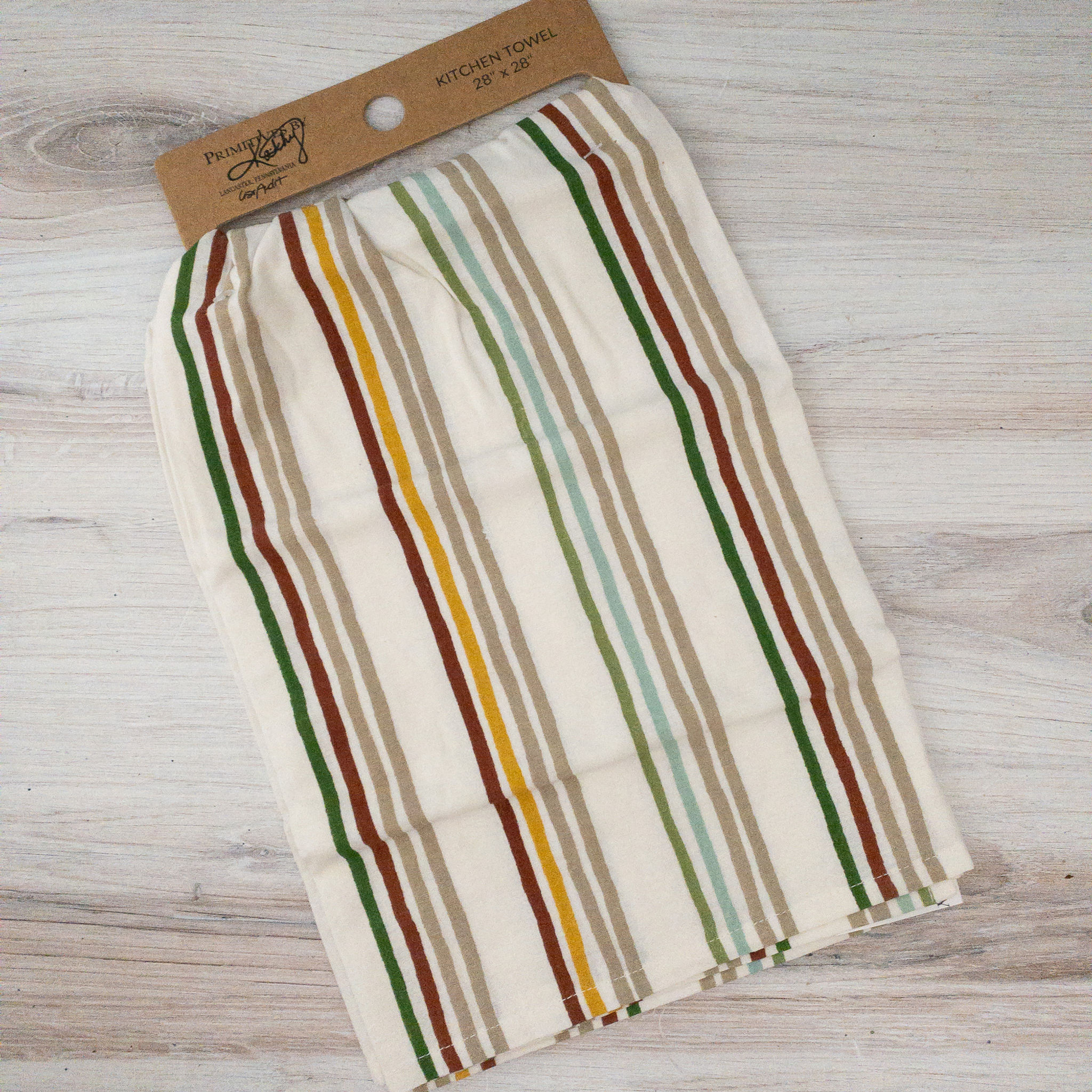 Fall Stripe Kitchen Towel