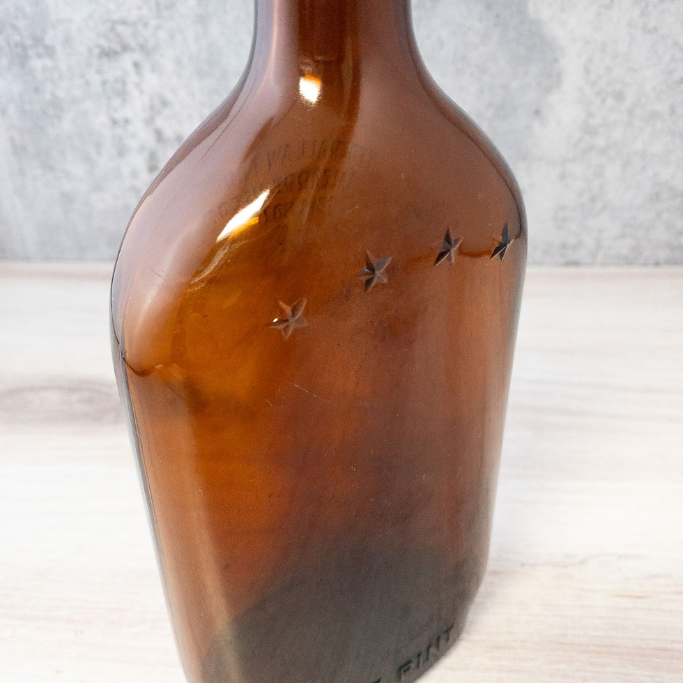 Thumbnail: Antique Amber Federal Law Whiskey Bottle