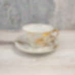 Thumbnail: Kutani Japanese Porcelain Tea Cup & Saucer