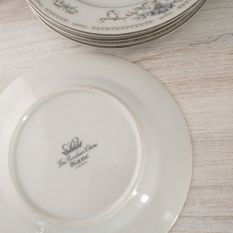 Thumbnail: Diane “Fine Porcelain China” Nibbles Plates — Set of 4