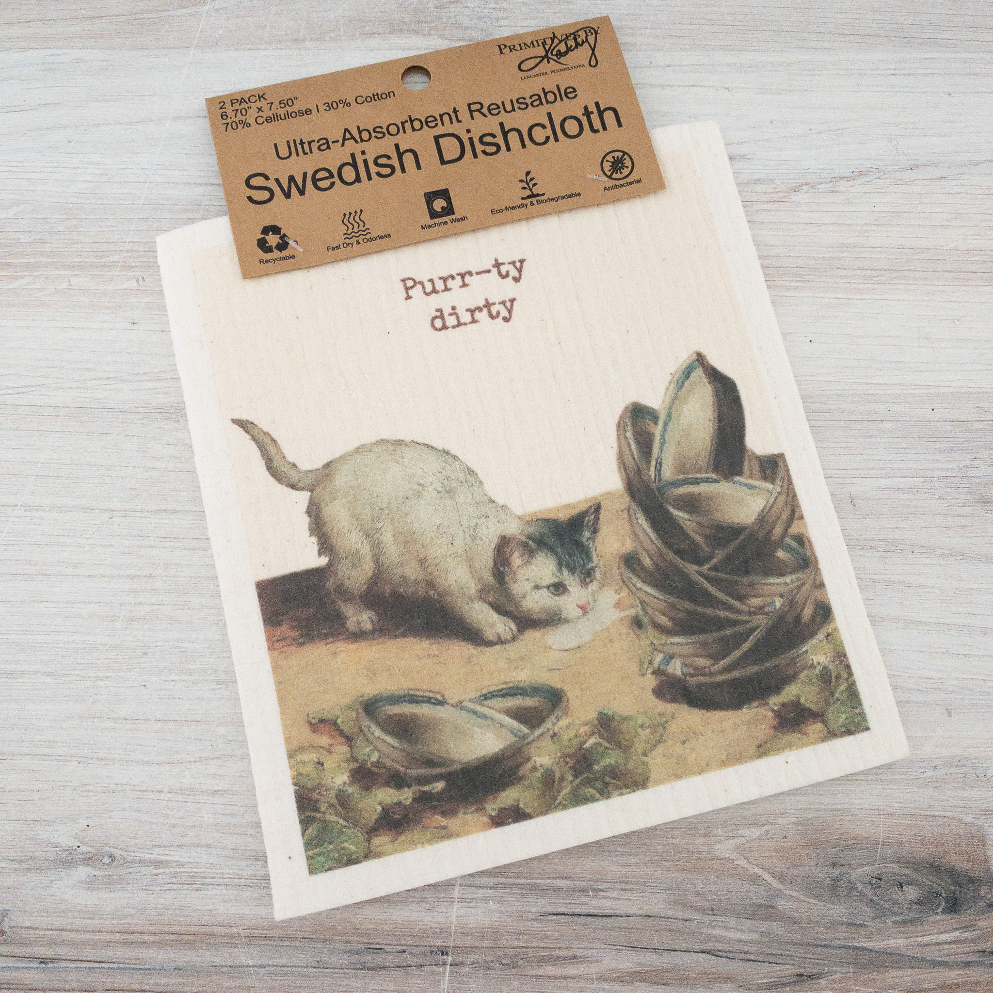 Purr-ty Dirty Swedish Dishcloth Set