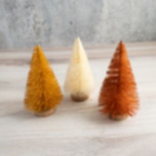 Multicolored Bottle Brush Tree Set