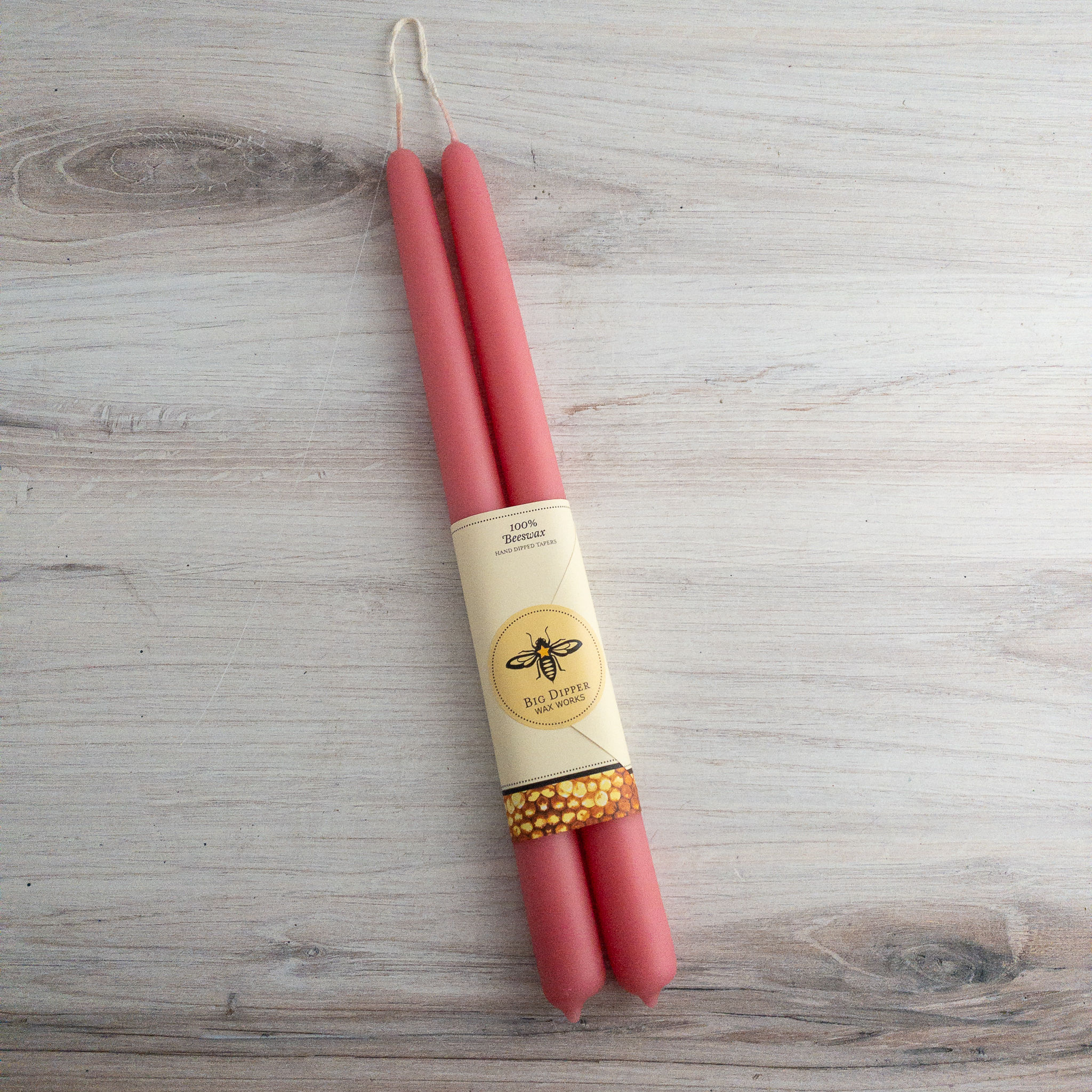 100% Pure Beeswax Taper Set - Cherry Blossom