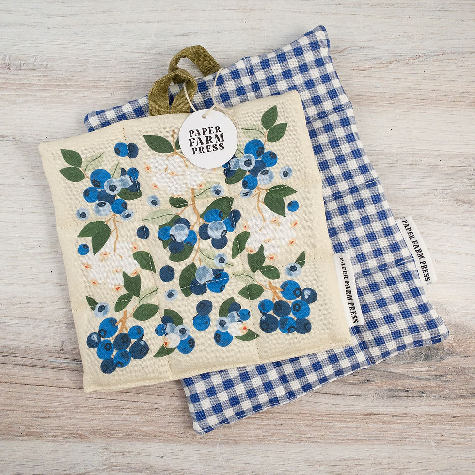 Blueberry Field Pot Holder Set