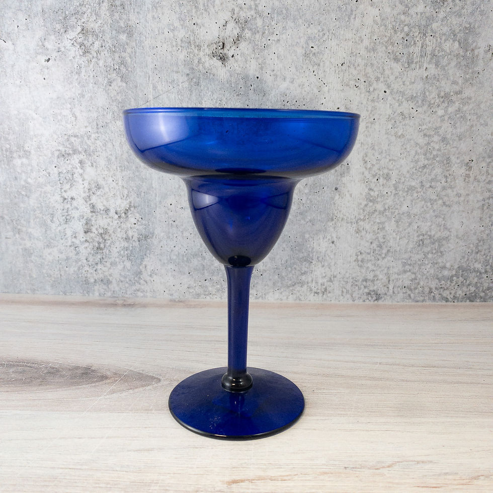 1980s Cobalt Blue Margarita Glass – Brilliant Color, Perfect Balance