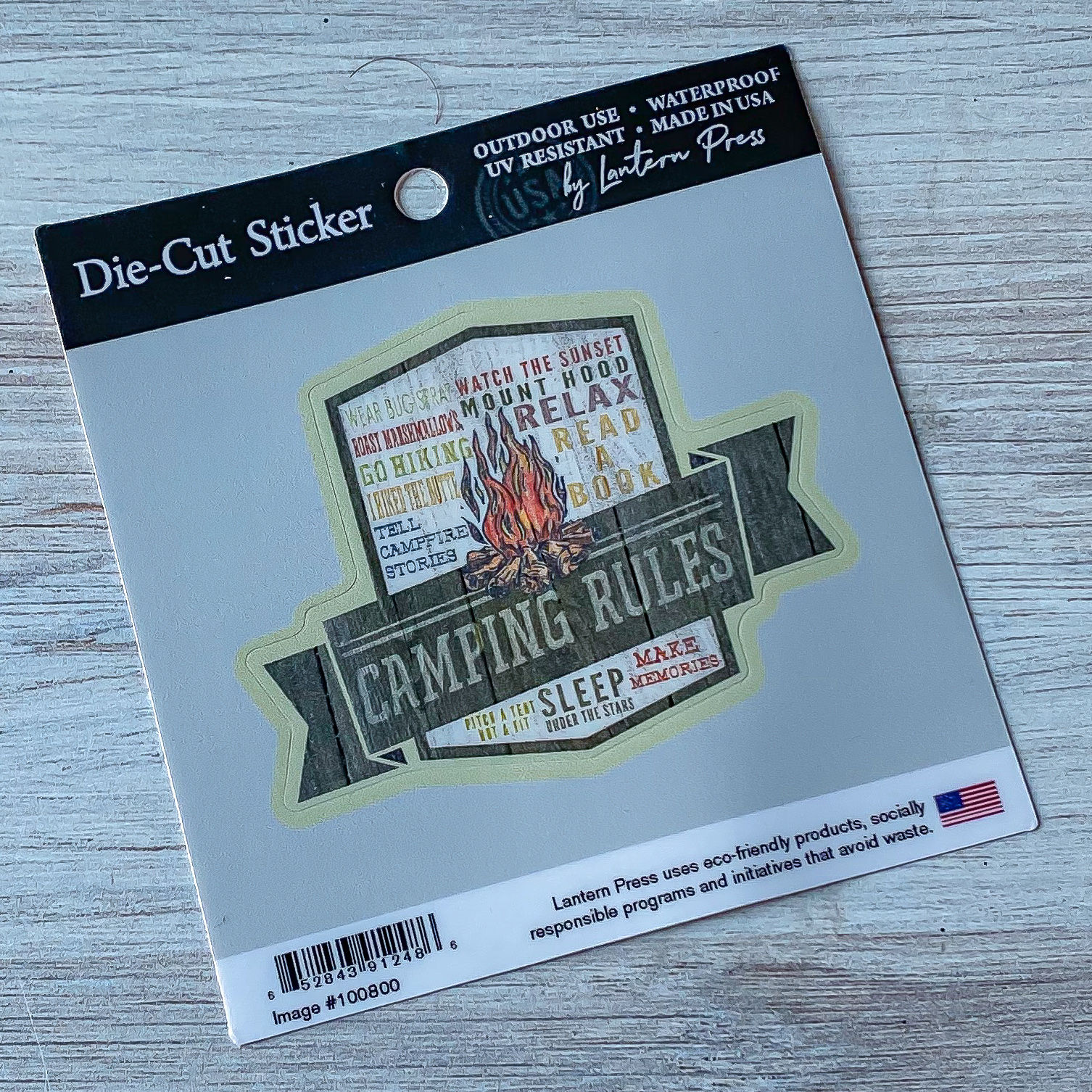 Camping Rules Sticker - Small