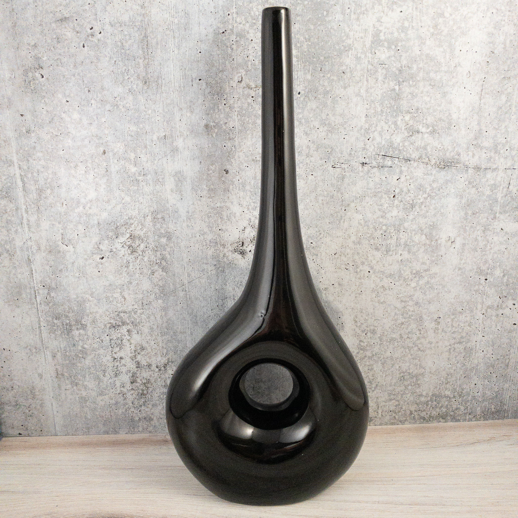 Jalano Collection Sculptural Black Vase