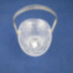 Thumbnail: Woven Glass Basket With Gold Handle