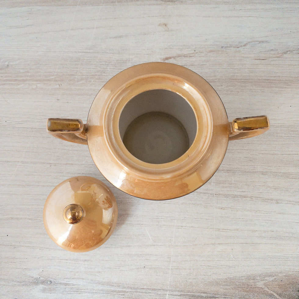 Thumbnail: Antique Nippon Hand-Painted Creamer & Sugar Set (c. 1900)