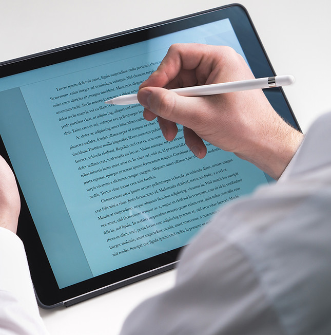 タブレットに書きます