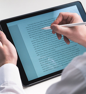 Escritura digital en tableta