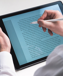 Schreiben auf Tablet
