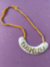 Handpainted - Farewell Yellow Threads Necklace