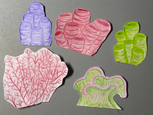Art Junk Journal - Coral pocket and journal cards for Ocean One