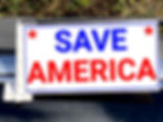 Stic-it Save America rotating car window sign is eye catching, weatherproof, durable, car friendly, reusable