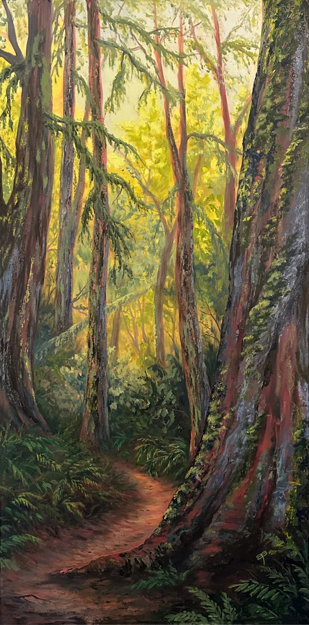 northwest green forest oil painting artwork for sale canvas art large size fine art green picture