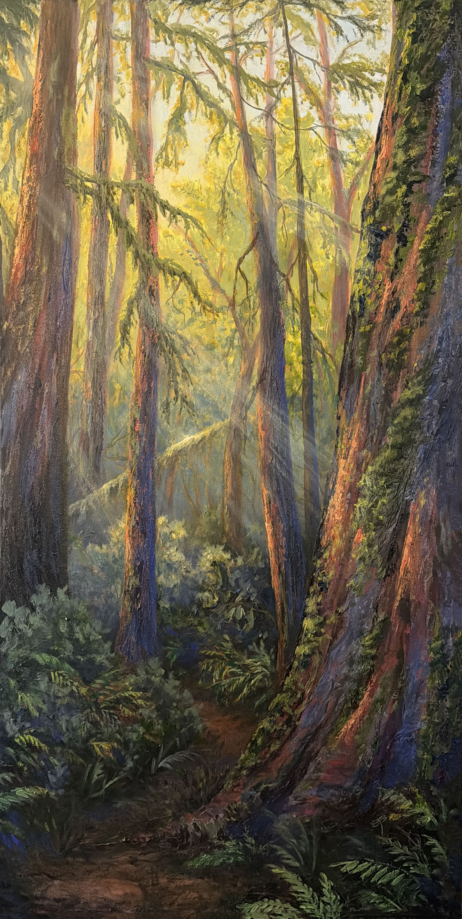 northwest green forest oil painting artwork for sale canvas art large size fine art green picture