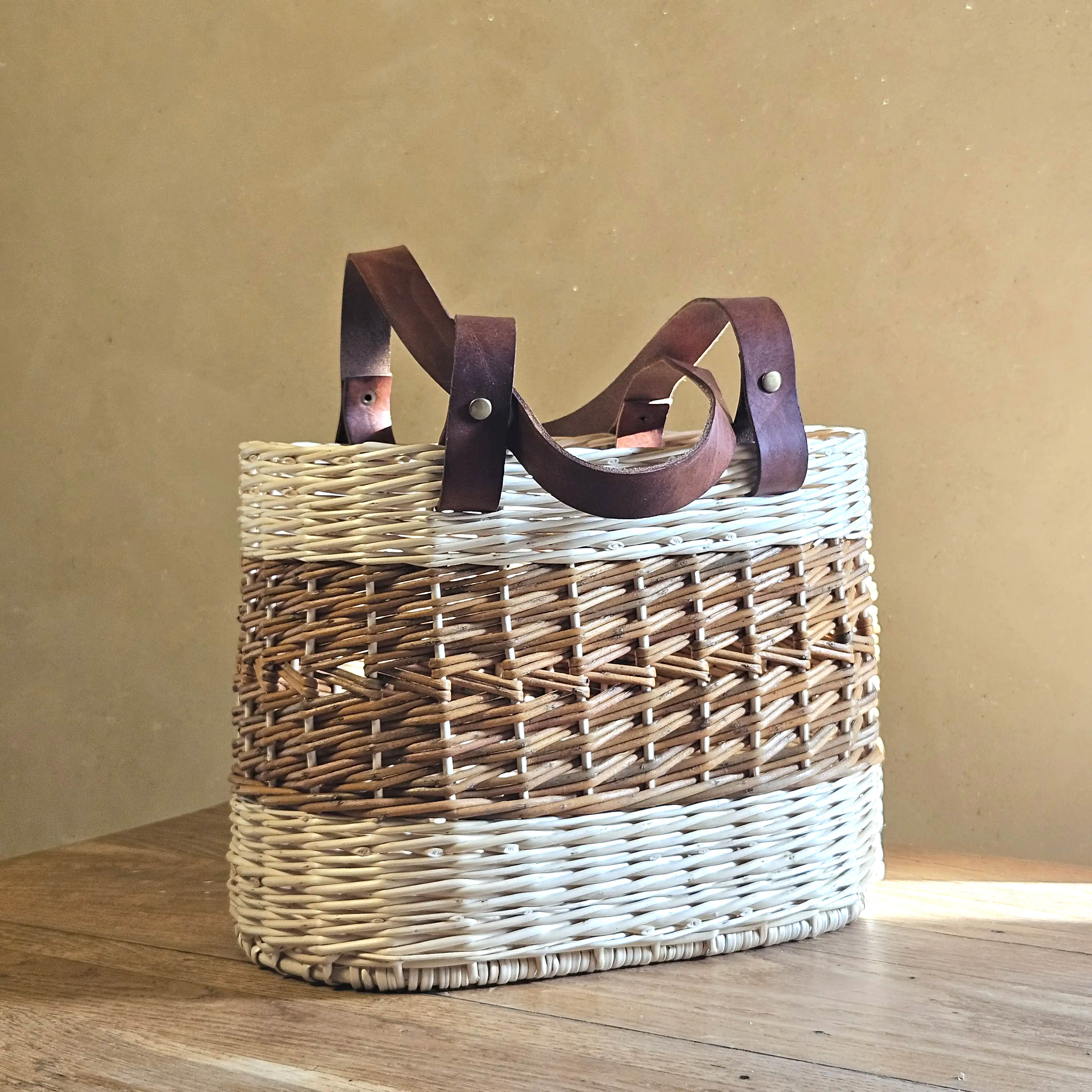 Petit cabas en osier "Fauve"