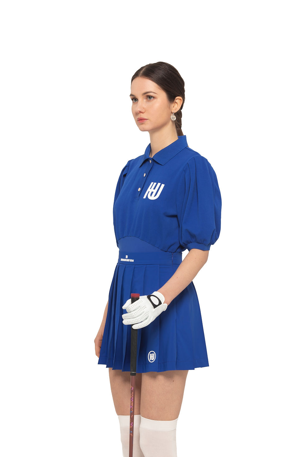 Thumbnail: HUMANUNIFORM徽标高尔夫褶裙Golf Pleated Miniskirt