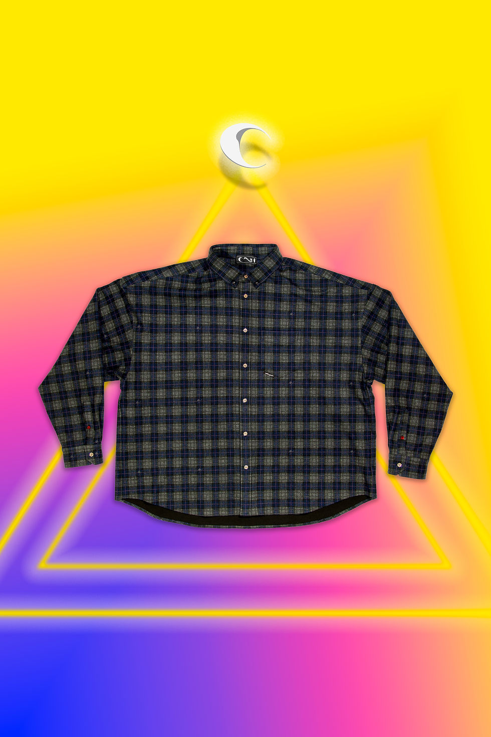 Thumbnail: 精仿羊绒廓形格纹衬衫 Oversized Shirt