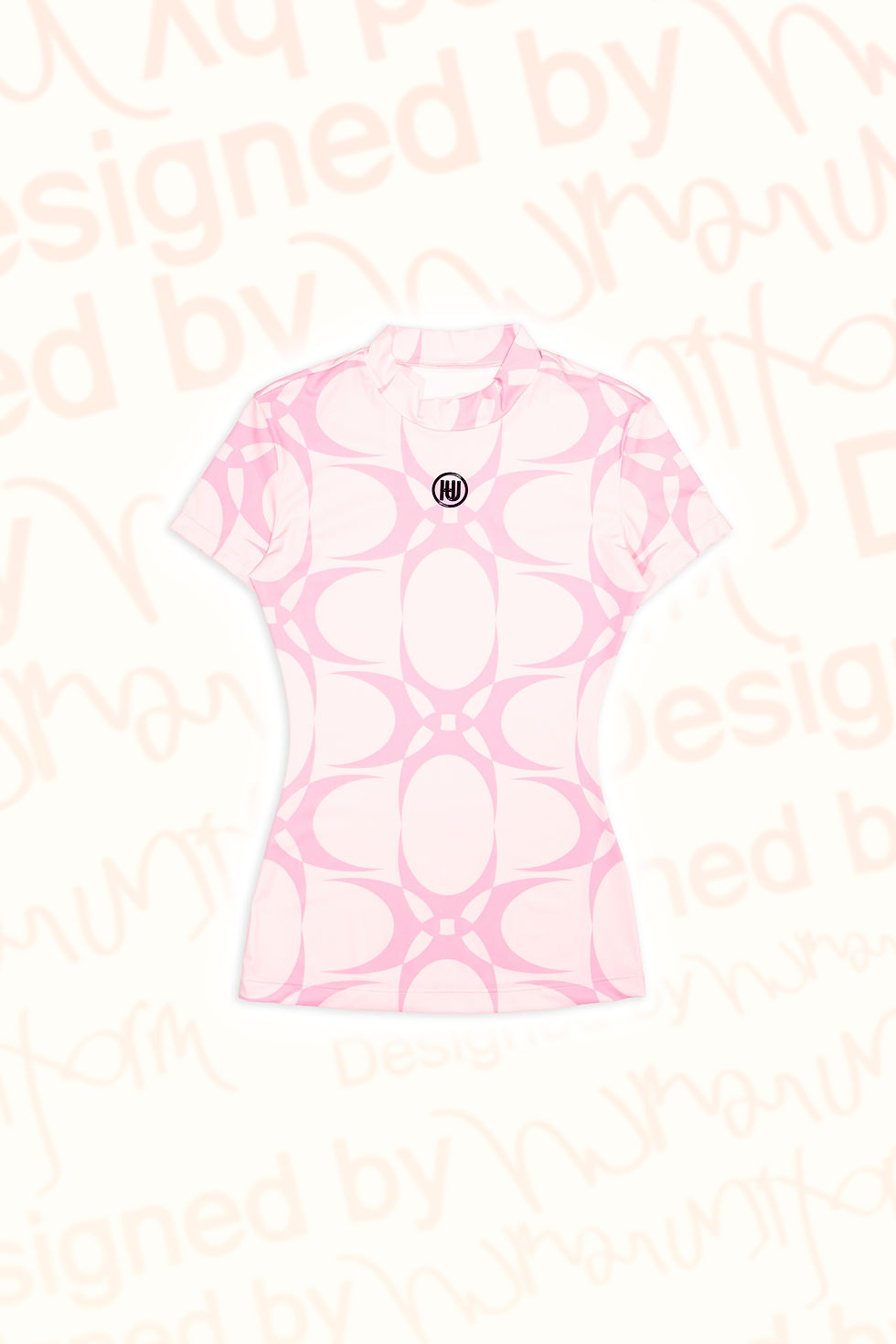 Thumbnail: 钻石花徽标印花高领T恤UV50 Diamond Totem Turtle-neck UV50