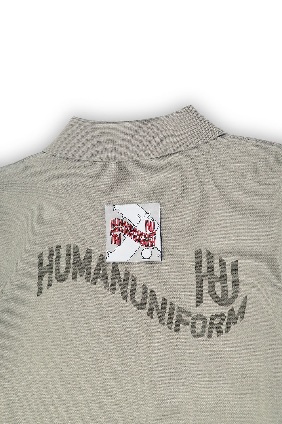 Thumbnail: 飘旗徽标长袖针织POLO衫 Logo-patch Long Sleeves Knit Polo