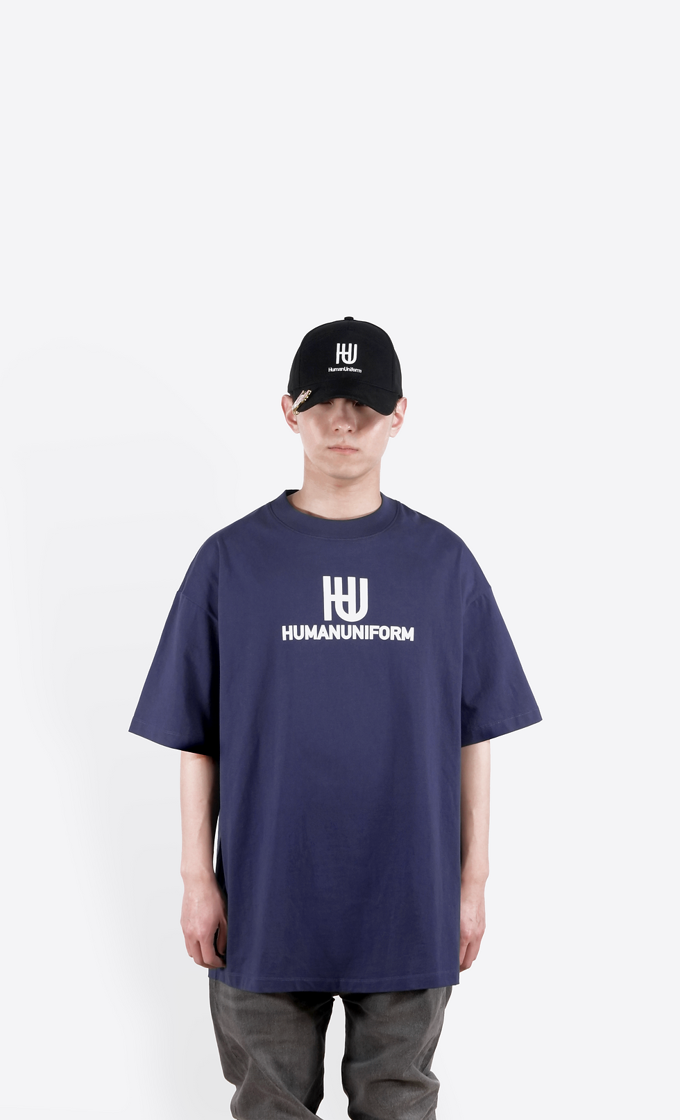 Thumbnail: HUMANUNIFORM 基本款LOGO夜光中等剪裁高尔夫T恤