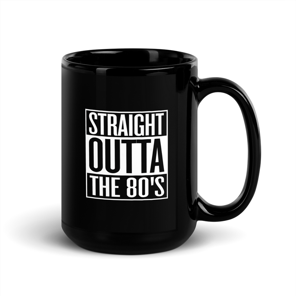 Thumbnail: DOD Straight Outta The 80's Black Glossy Mug