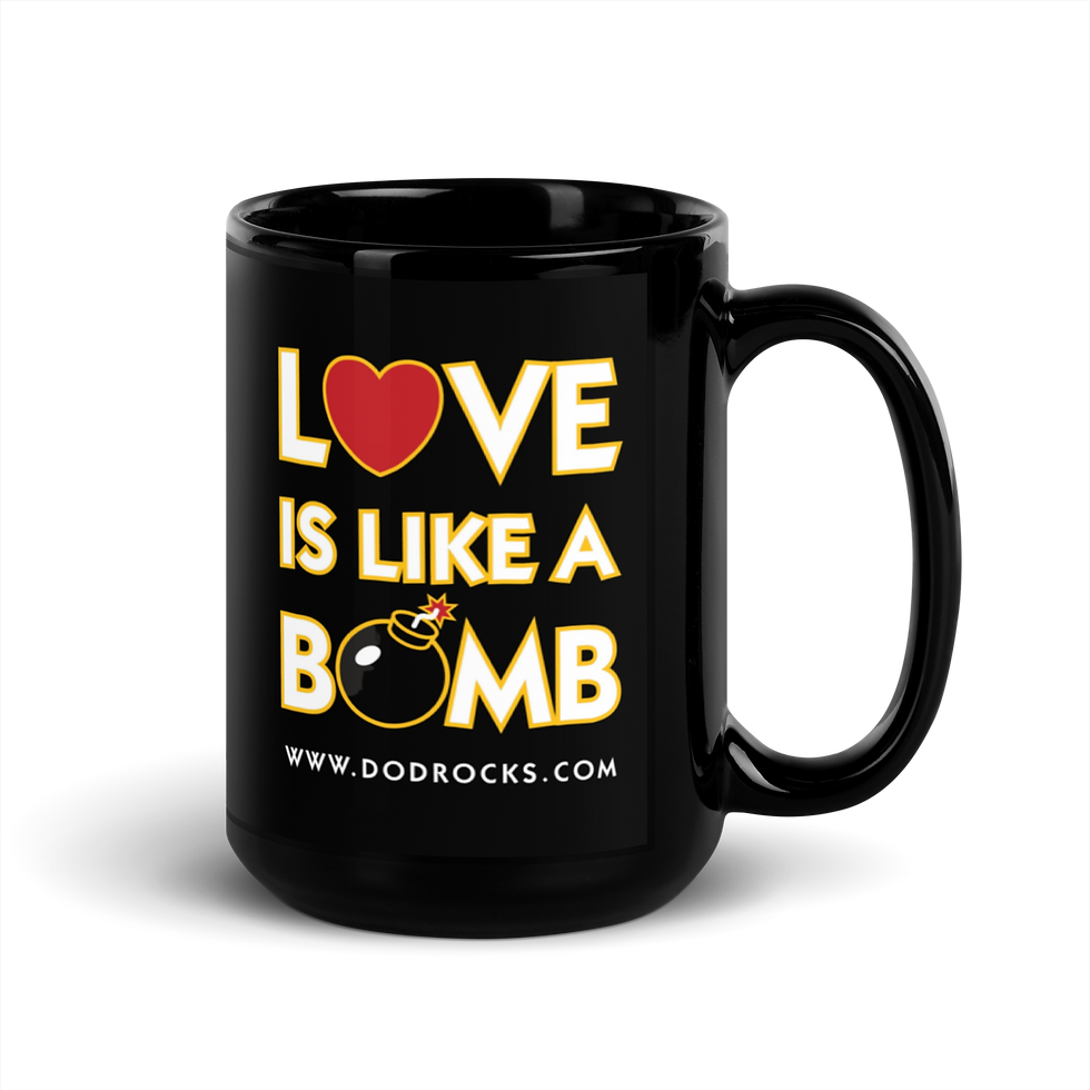 Thumbnail: DOD Love Is Like A Bomb Black Glossy Mug