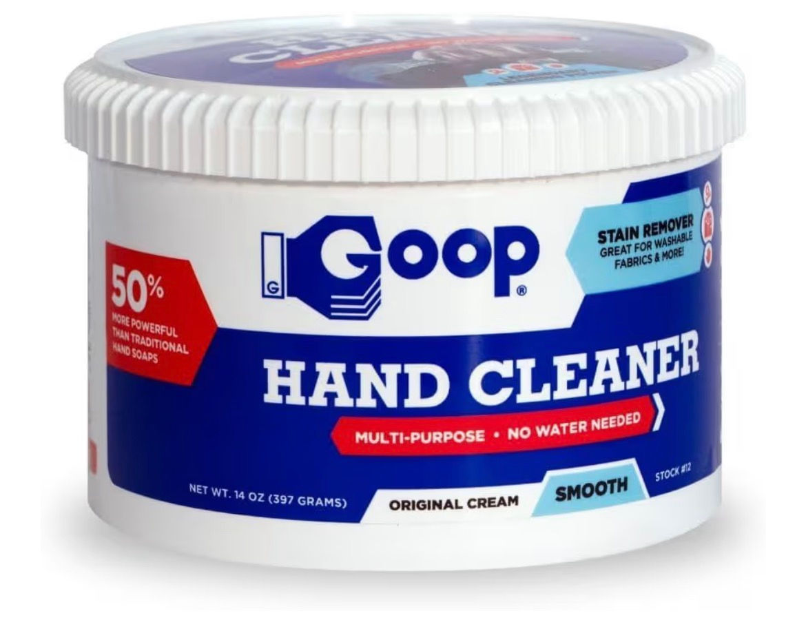 GOOP Multi-Purpose Hand Cleaner- Waterless Hand Degreaser, Laundry Stain Remover