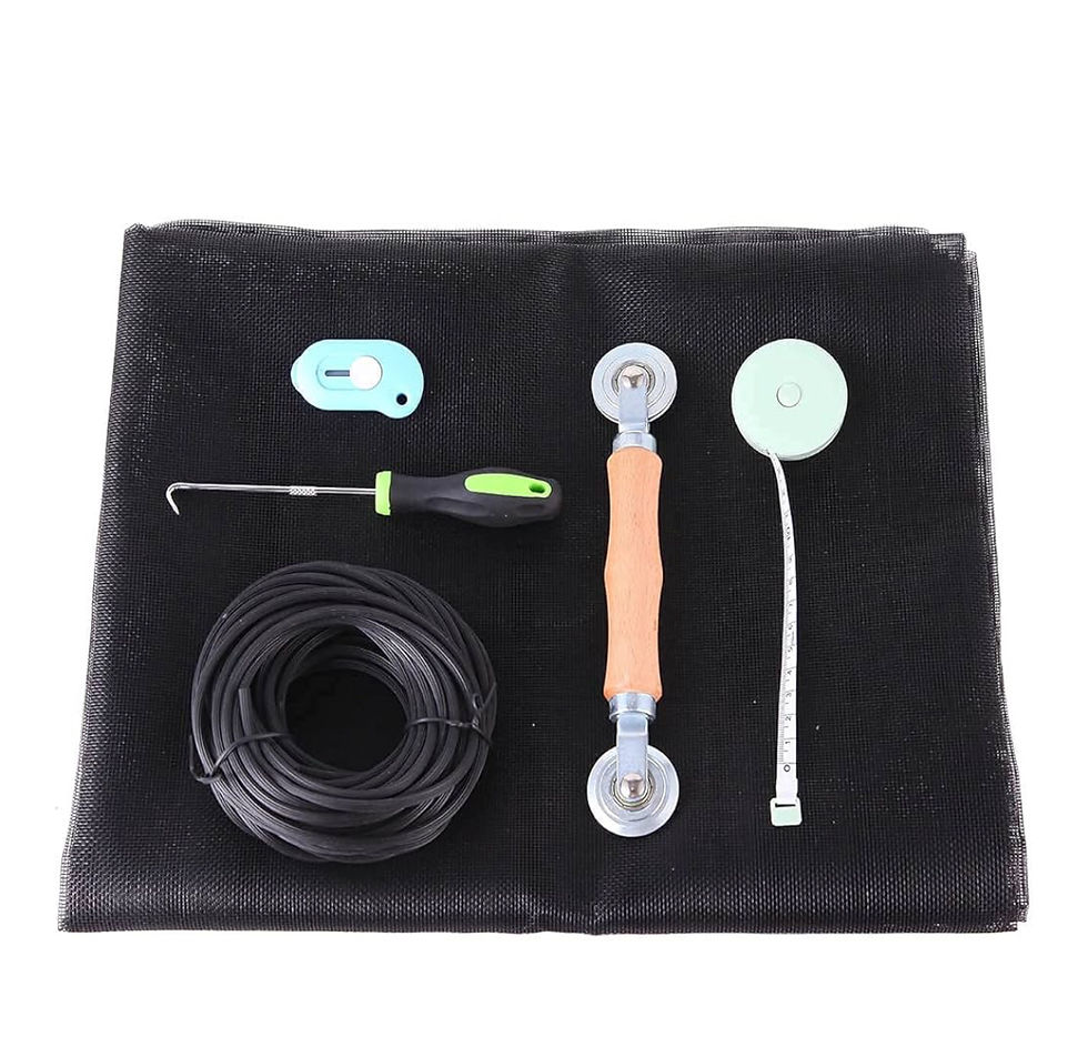 Thumbnail: Windows Screen and Screen Door Repair Kit, 48"x118" Charcoal Fiberglass Mesh wit