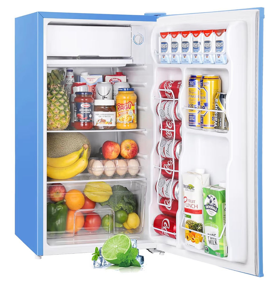 Thumbnail: Upstreman 3.2 Cu.Ft Mini Fridge with Freezer, Single Door Mini Fridge, Dorm Frid