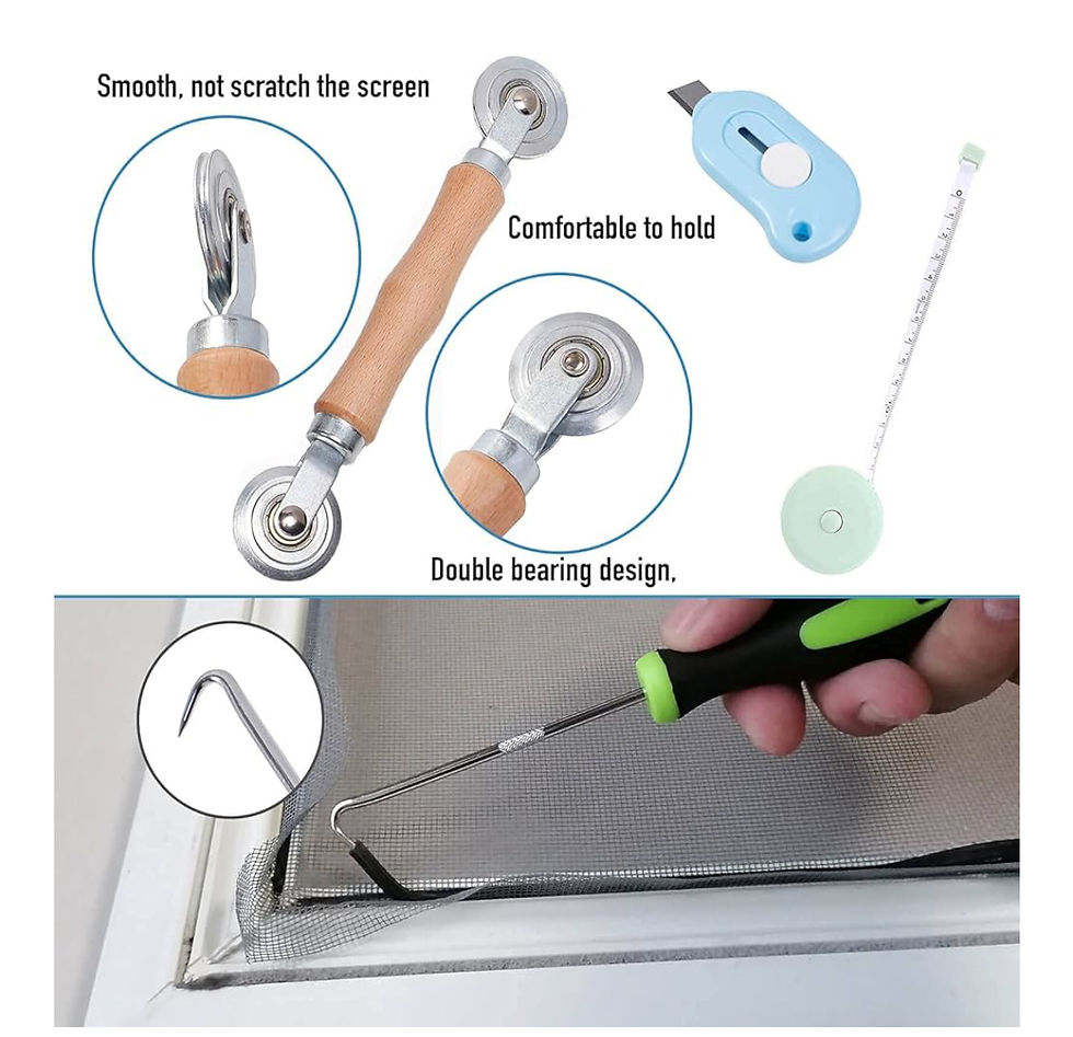 Thumbnail: Windows Screen and Screen Door Repair Kit, 48"x118" Charcoal Fiberglass Mesh wit