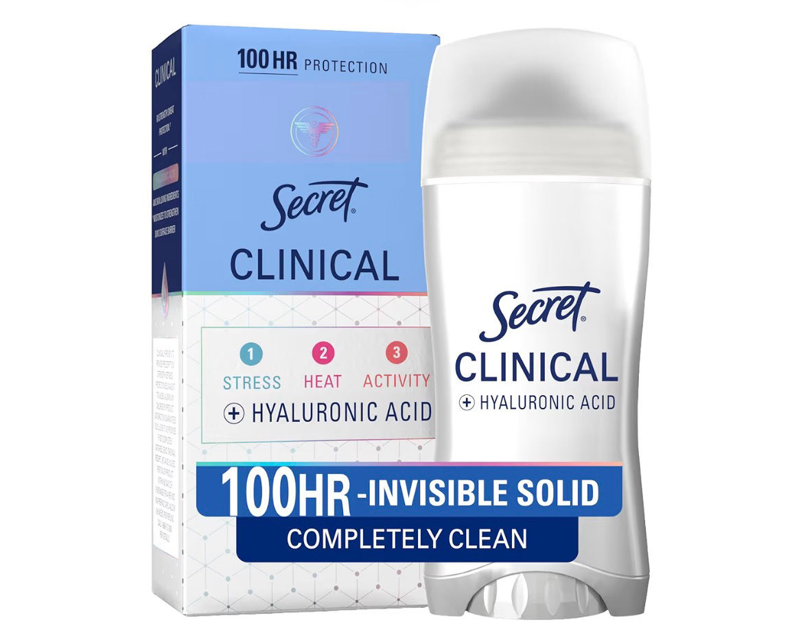 Secret Clinical Strength 100HR Sweat & Odor, Completely Clean Invisbile Solid An