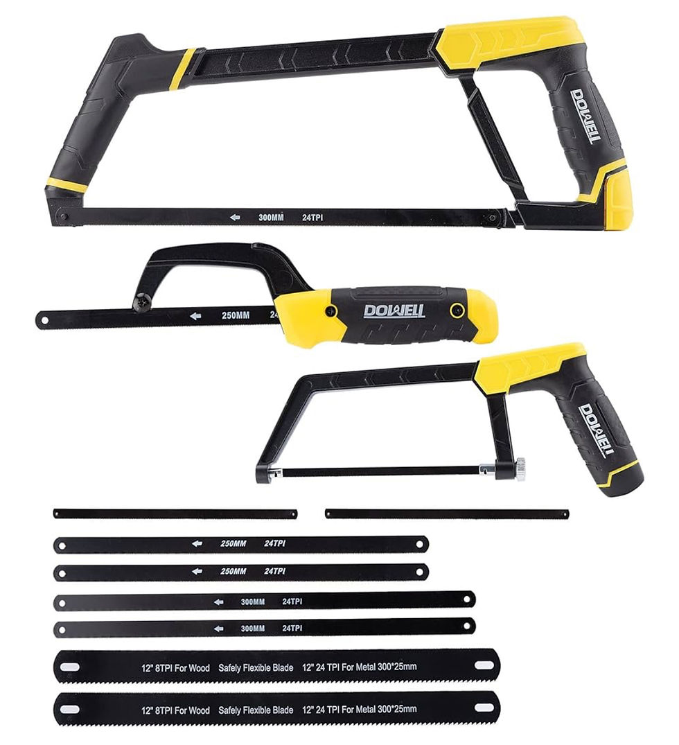 Thumbnail: DOWELL Hacksaw Frame Set Heavy Duty Handsaw 12-inch 10-inch 6-inch Mini Hacksaw 