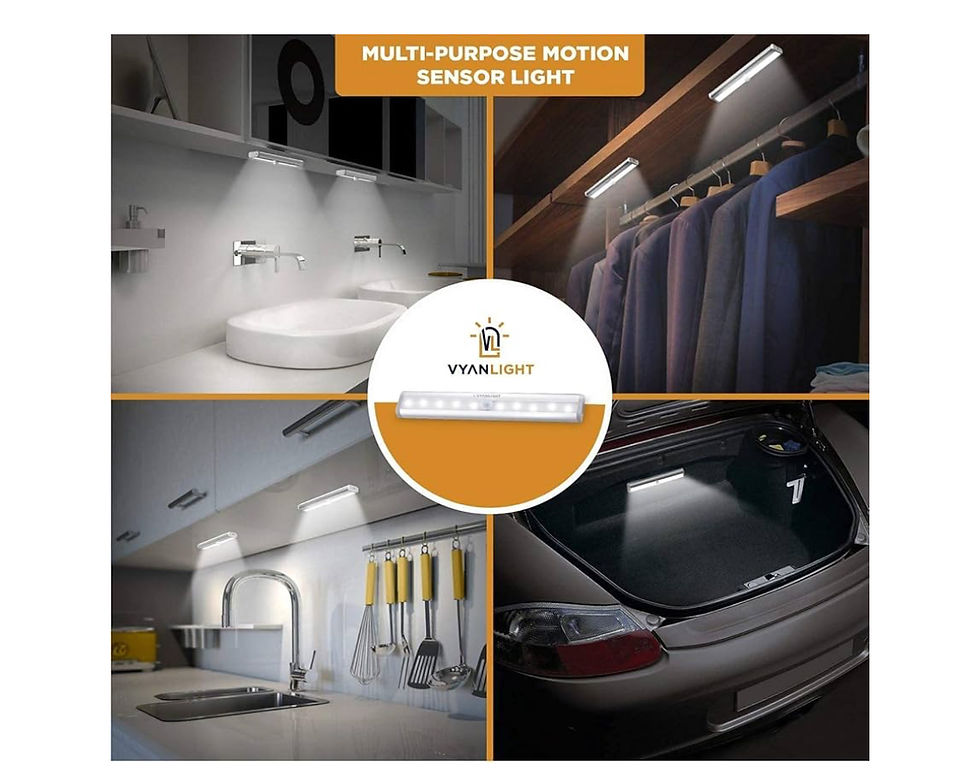 Thumbnail: VYANLIGHT Under Cabinet Lighting – Motion Sensor Closet Lights, Battery Operated