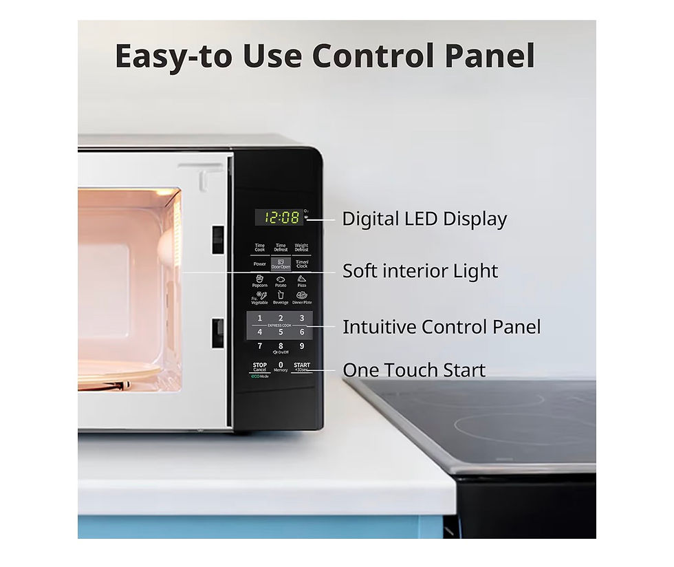Thumbnail: COMFEE' EM720CPL-PMB Countertop Microwave Oven with Sound On/Off, ECO Mode and E