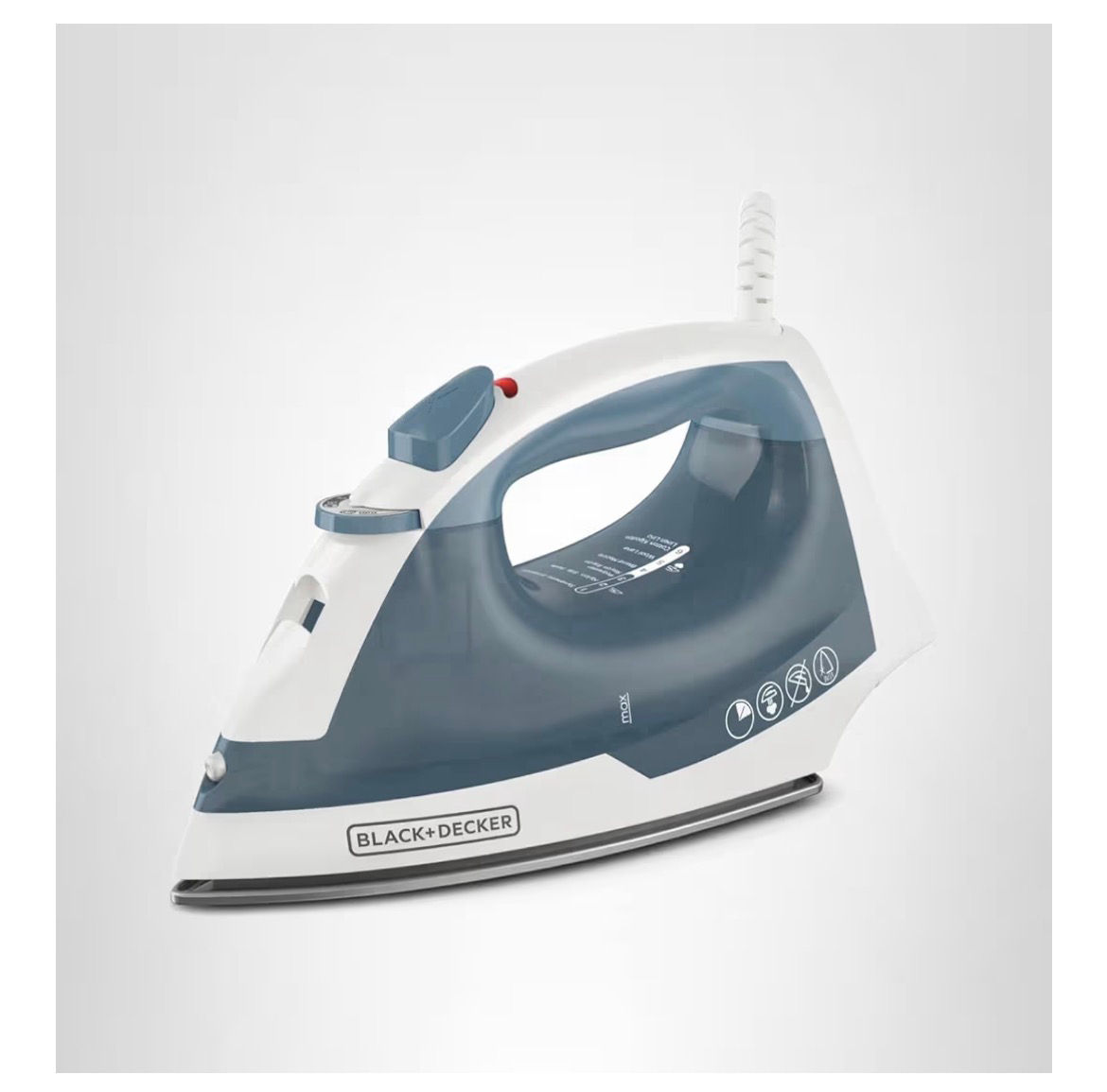 BLACK+DECKER Easy Steam Compact Iron for Clothes, Automatic Shutoff, Nonstick Pl