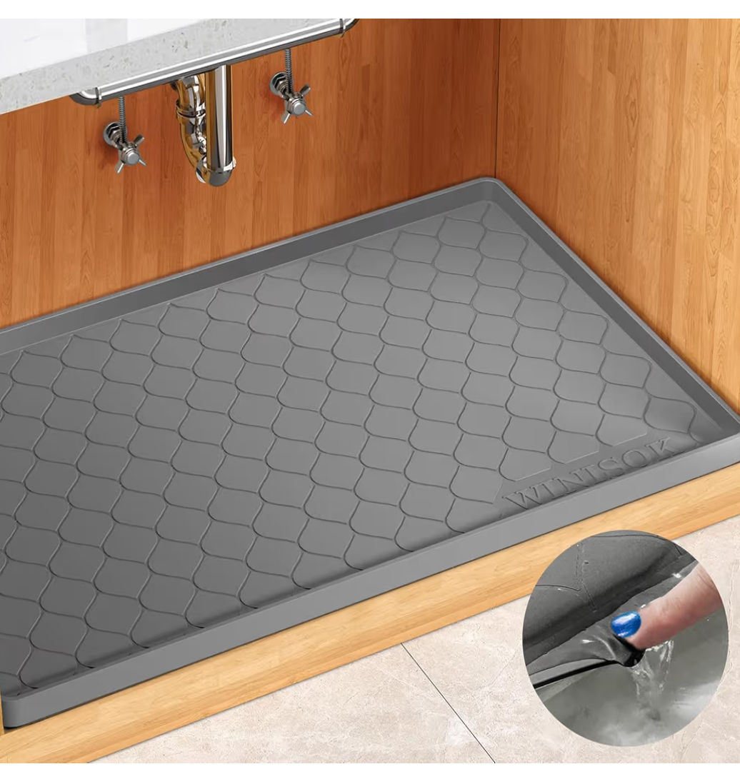 Silicone Under Sink Mat 34" x 22", kitchen Essentials and Gadgets, Shelf liner a