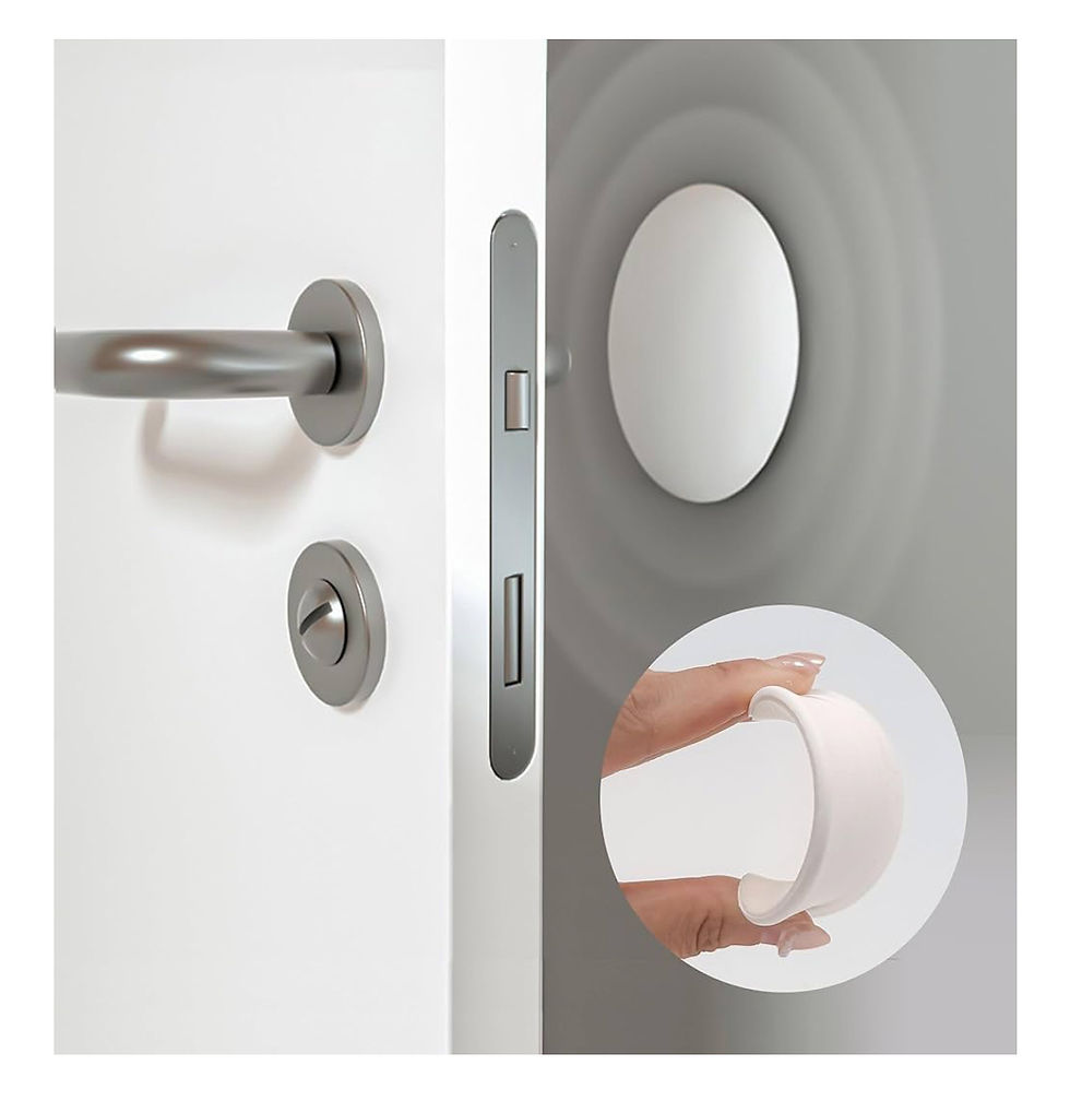 Thumbnail: Door Stopper - 3.14" White Door Stoppers for Wall (8 Pack), with Heavy-Duty Adhe