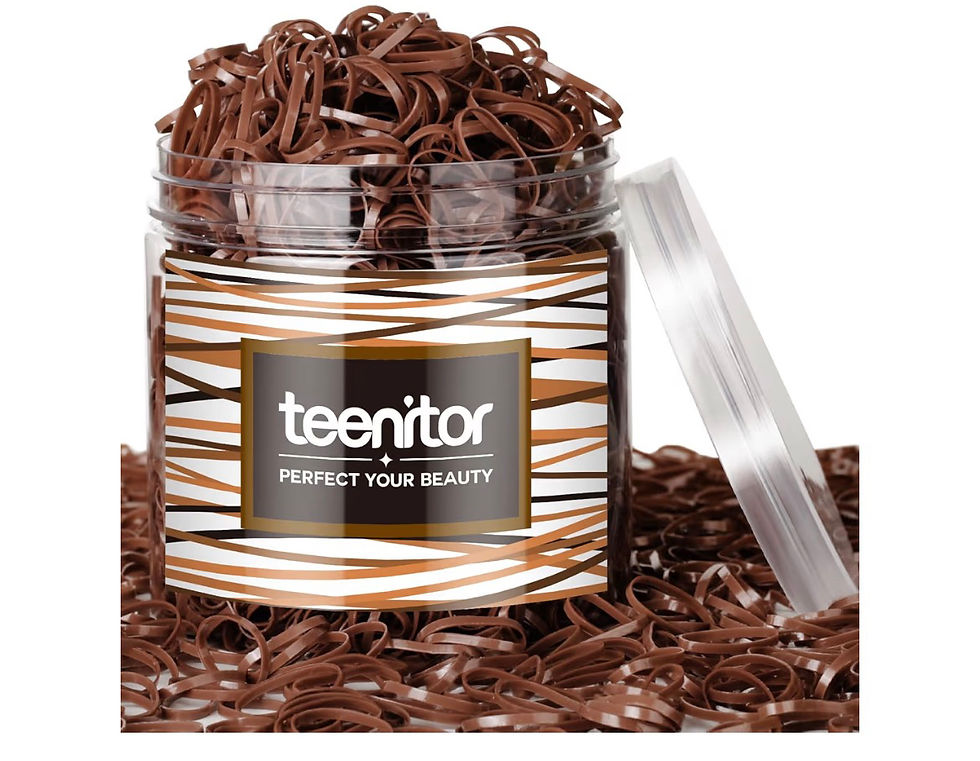 Thumbnail: Teenitor Elastic Hair Bands, 2000pcs Mini Hair Rubber Bands, Hair Ties, So