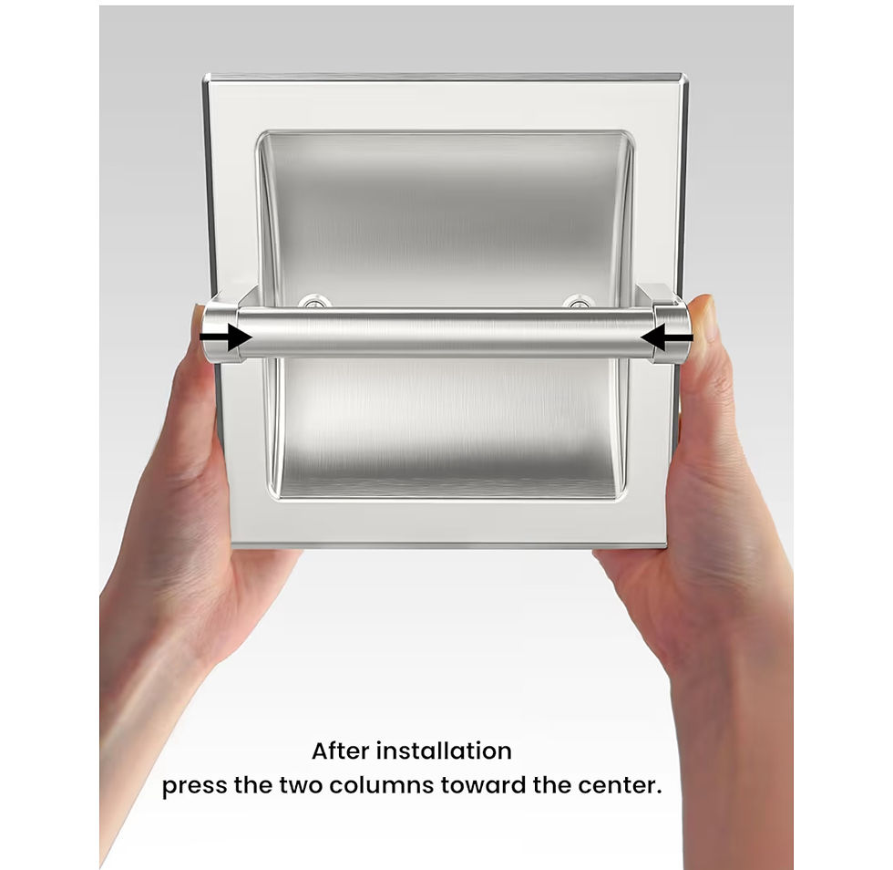 Thumbnail: WZKALY Brushed Nickel Recessed Toilet Paper Holder, Contemporary Hotel Style Piv