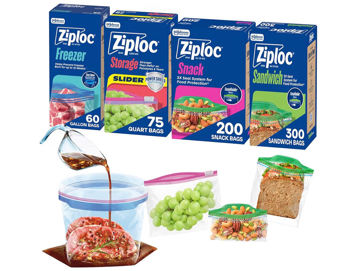 Ziploc Brand 635 Count Food Storage and Sandwich Bags Variety Pack